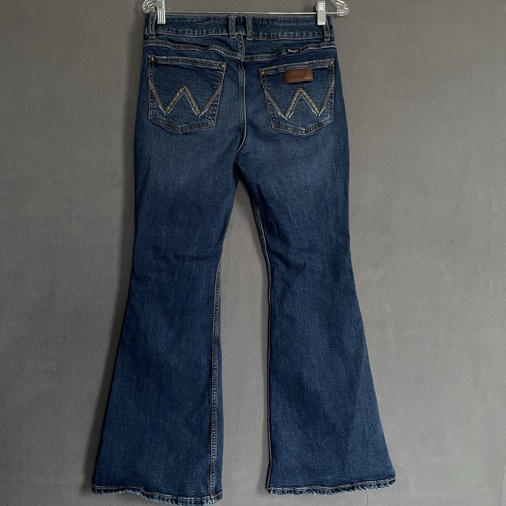 Wrangler‎ Women Flair Jeans 9/32 28x32 99 Cotton /1 Elastine Blue Western Cut